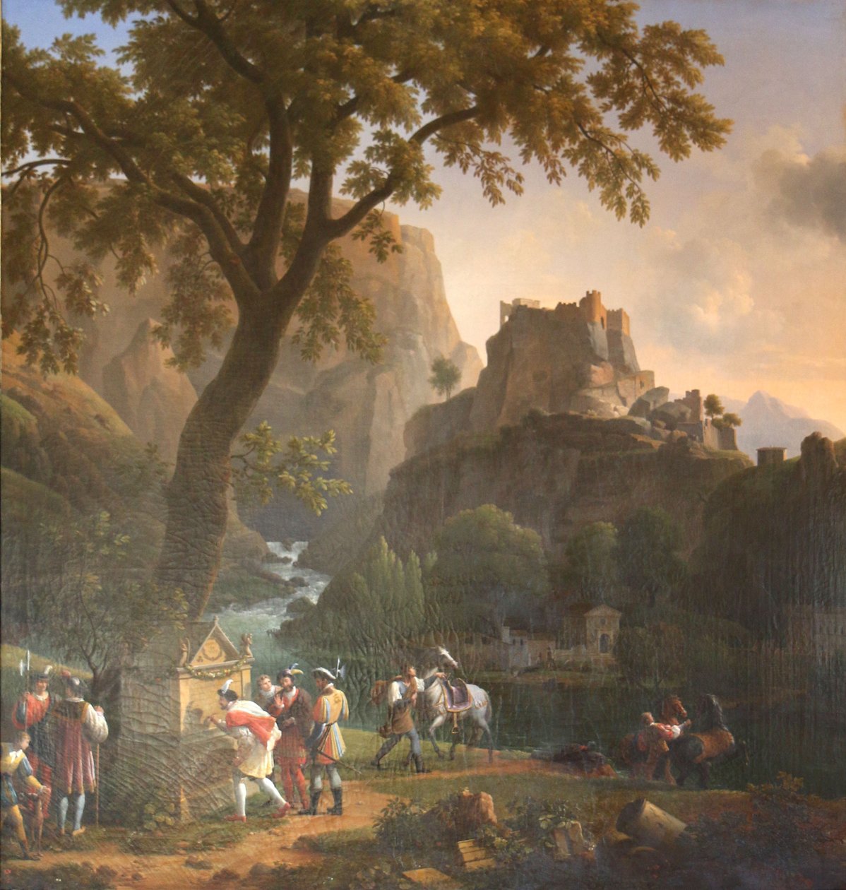 François Ier à la fontaine de Vaucluse - Jean Joseph Xavier Bidauld