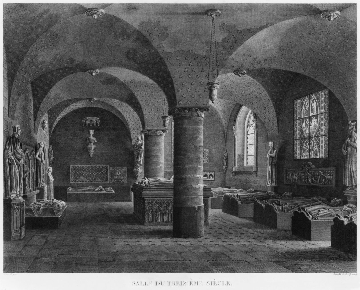La salle du XIIIe siècle, Musée des Monuments Français, Paris, illustration de 
