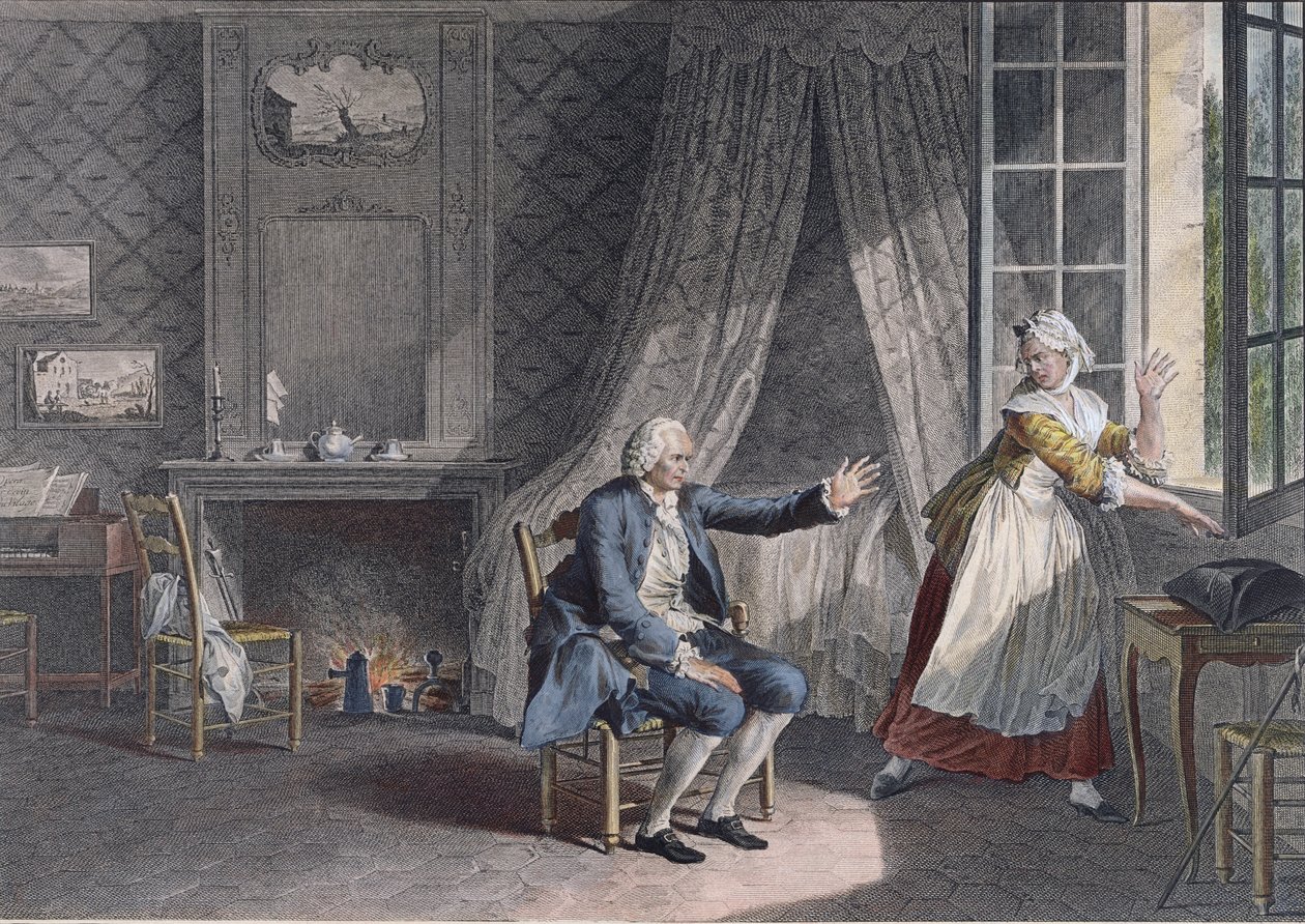 Les Derniers Mots de Jean-Jacques Rousseau (1712-78) à Ermenonville en 1778 - Jean Michel the Younger Moreau