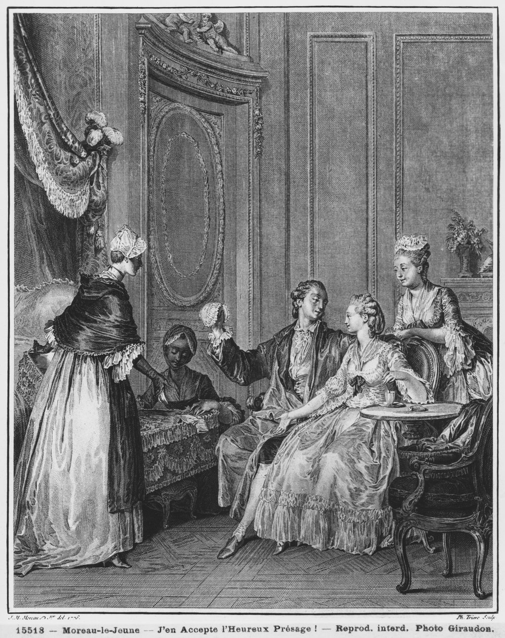 Le bon présage, gravé par Philippe Triere - Jean Michel the Younger Moreau