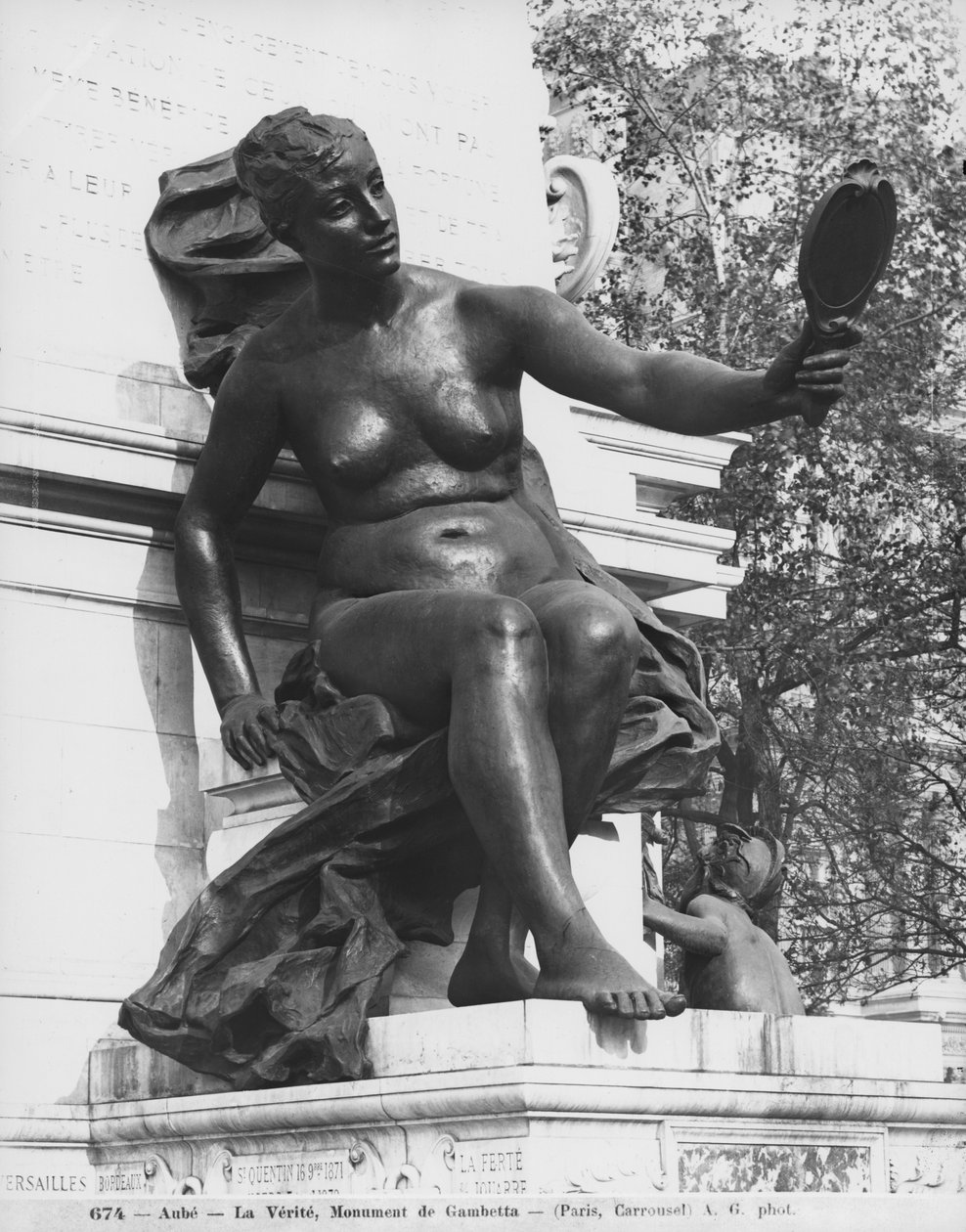 Monument à Léon Gambetta, Vérité, cour Napoléon, Louvre, 1888 (détail) - Jean Paul Aube