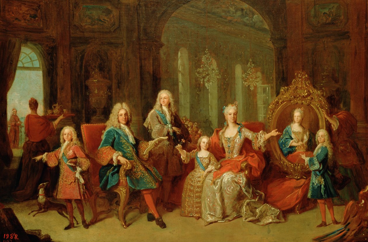 La Famille de Philippe V (1683-1746) de Bourbon, c.1722 - Jean Ranc
