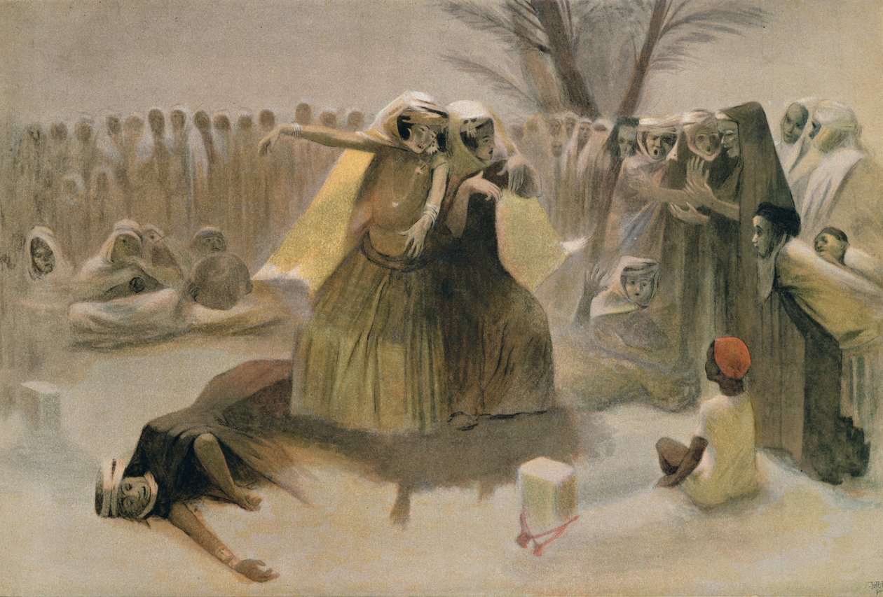 Danse de printemps dans le cimetière de Biskra - Jean Veber