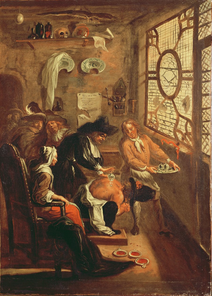 Ragotin traité avec un verre à ventouses, de 