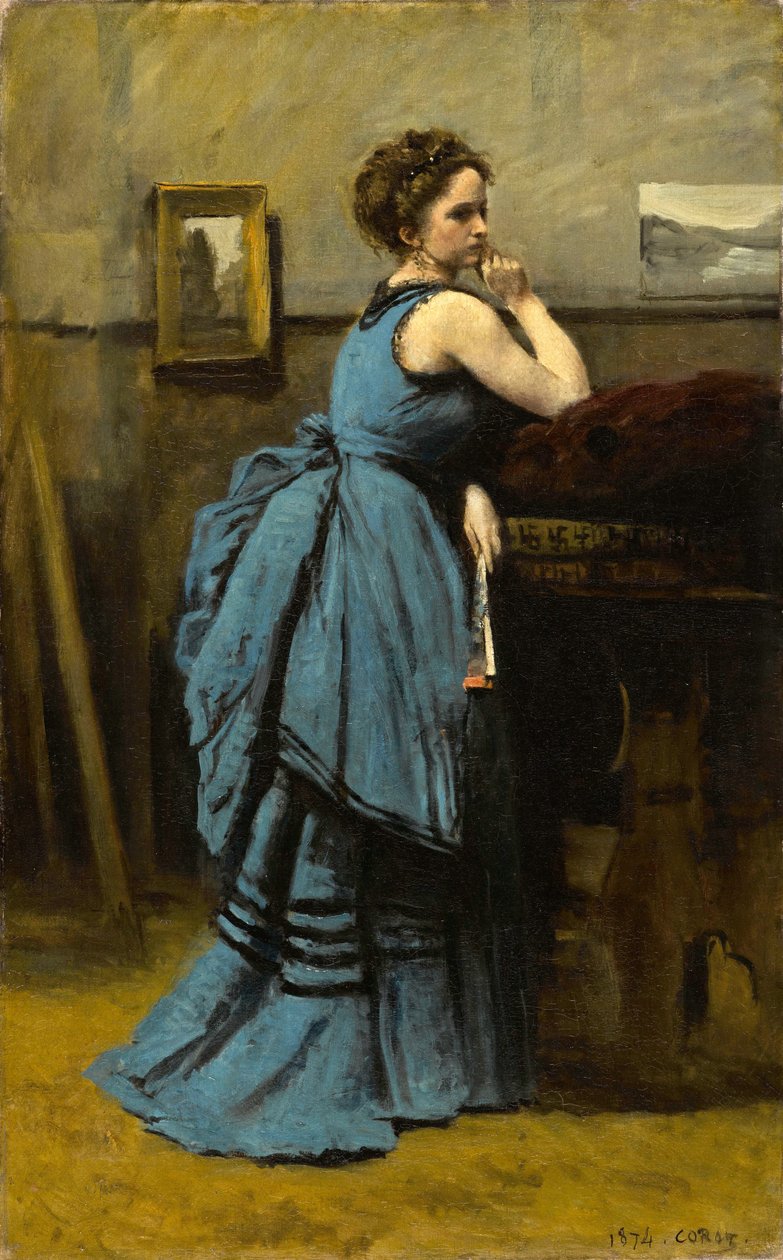Dame en bleu - Jean Baptiste Camille Corot