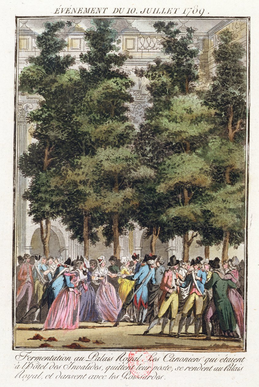 Fermentation au Palais-Royal le 10 juillet 1789 - Jean Francois Janinet