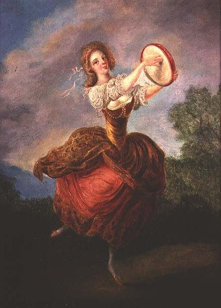 Danseuse avec un tambourin - Jean Frederic Schall