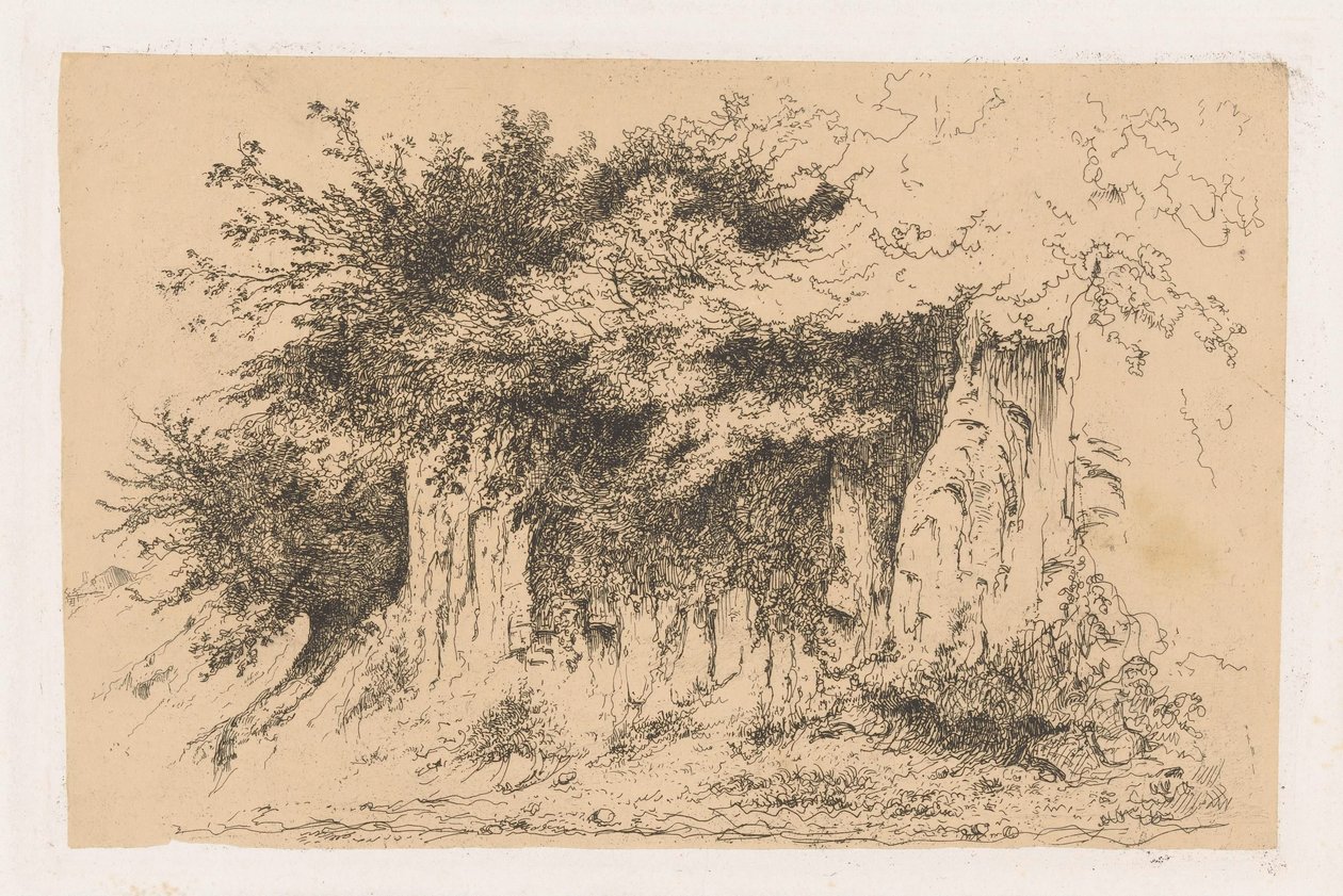 Buissons sur un talus de terre - Jean Alexis Achard