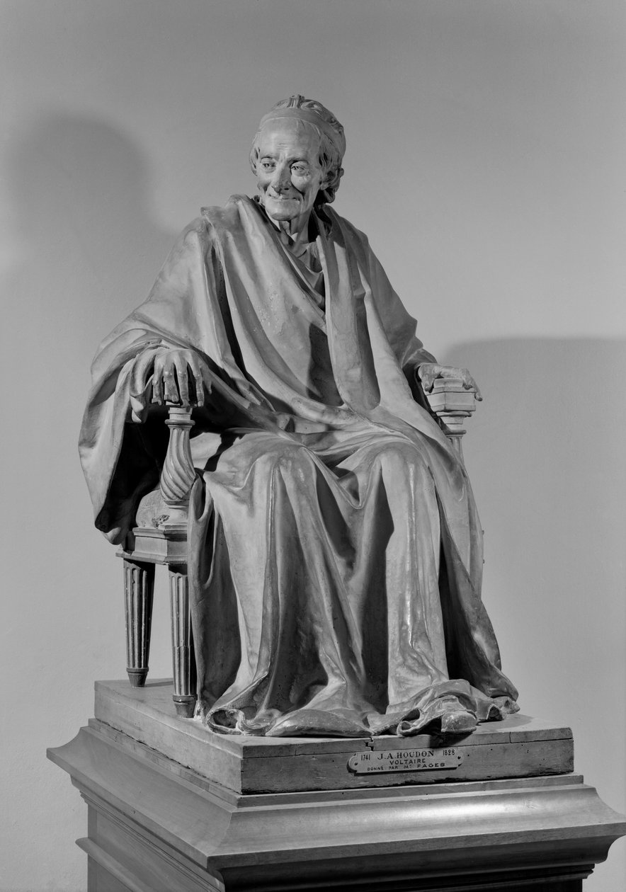 Sculpture assise de Voltaire (1694-1778) - Jean Antoine Houdon