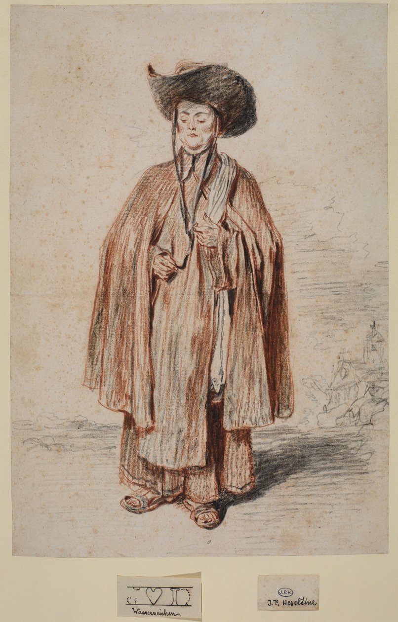 Moine debout - Jean Antoine Watteau