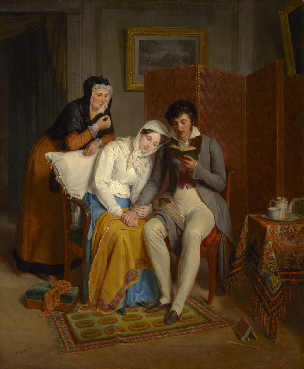 Lecture au convalescent - Jean Augustin Franquelin