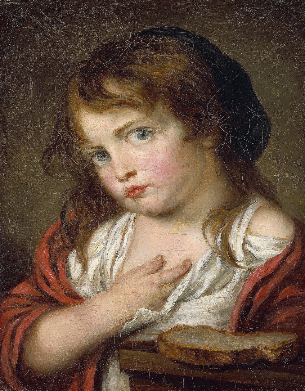 Petite fille boudeuse - Jean Baptiste (after) Greuze