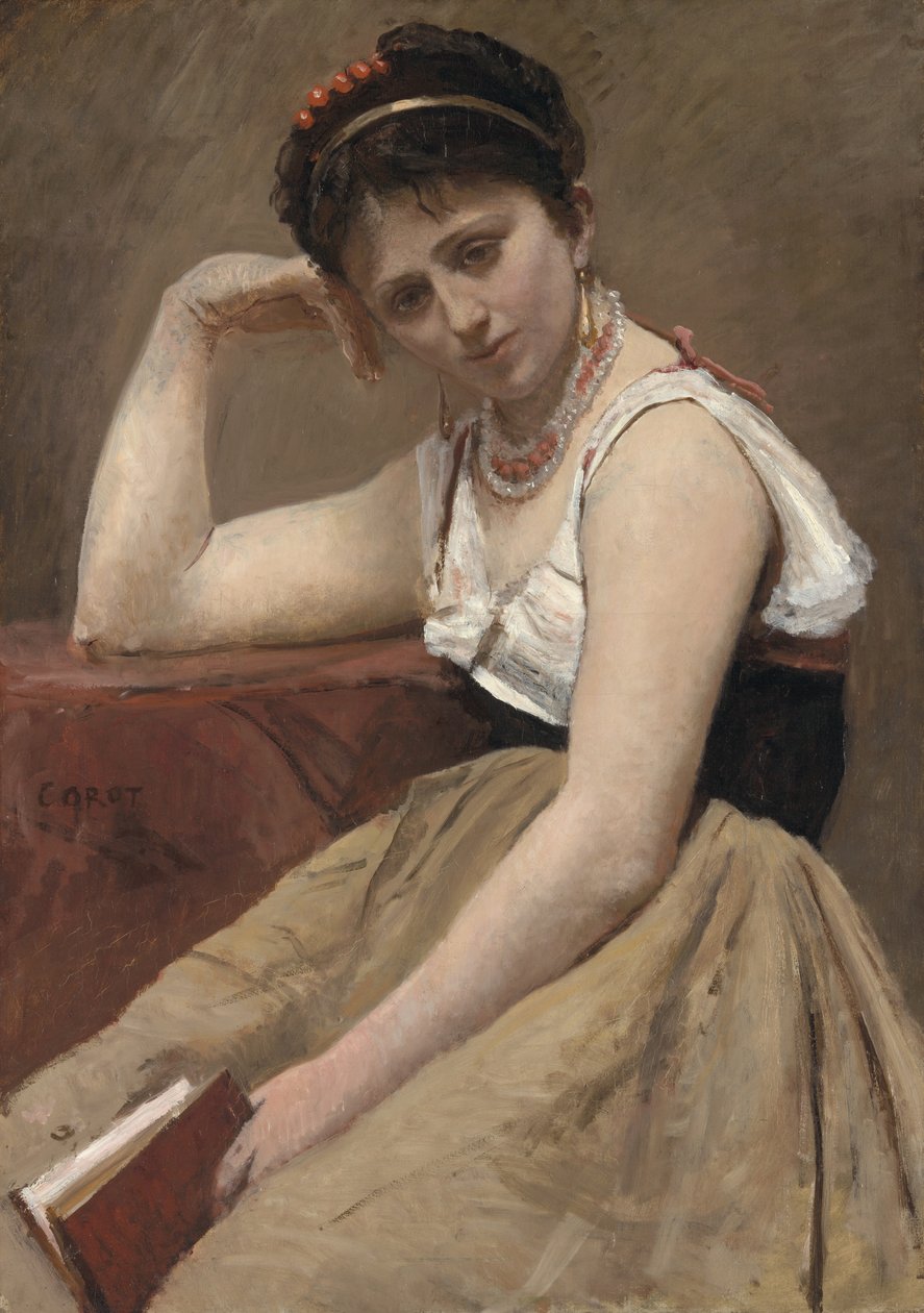 Lecture interrompue - Jean Baptiste Camille Corot