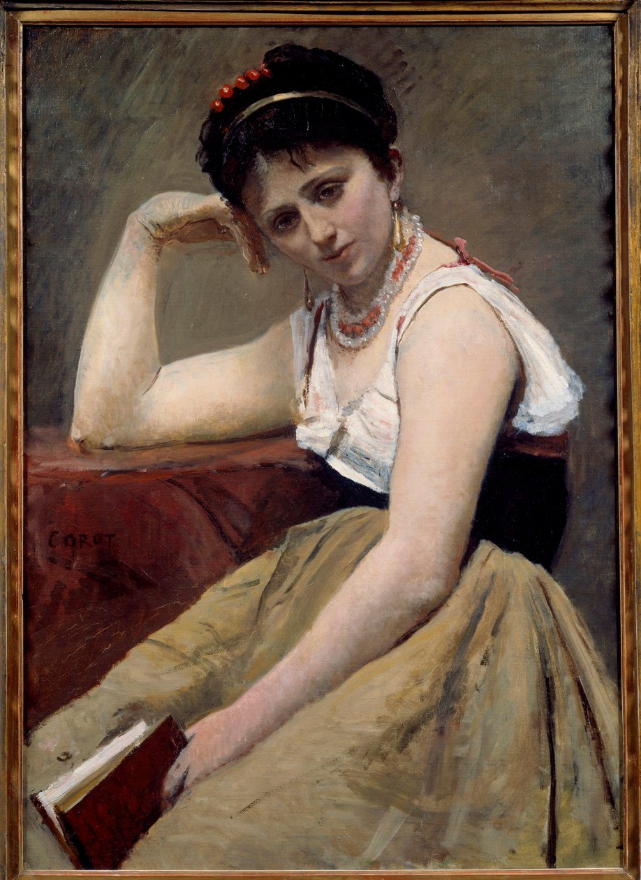 Lecture interrompue - Jean Baptiste Camille Corot