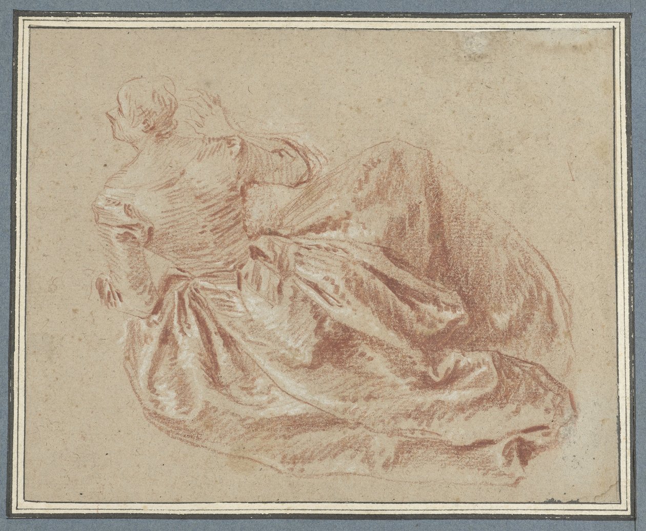 Dame assise par terre - Jean Baptiste François Pater