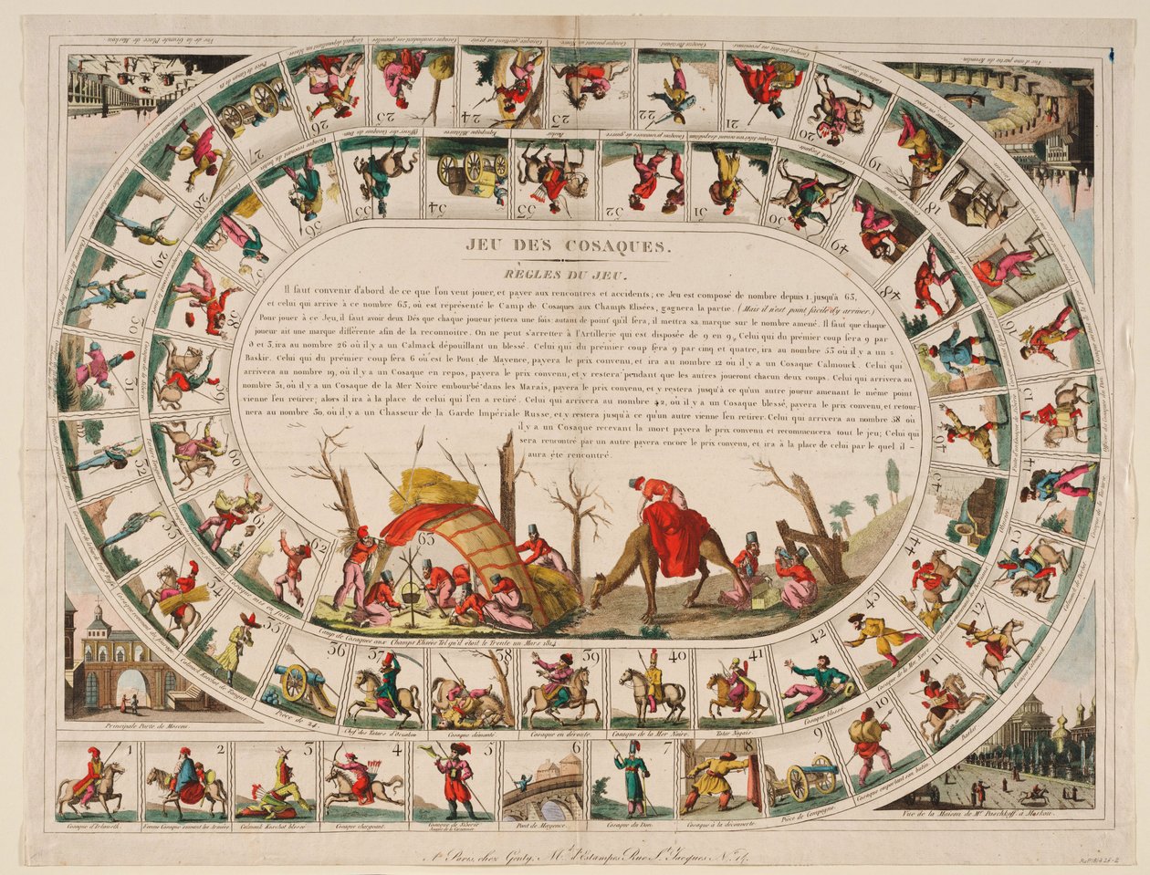 Jeu des Cosaques, 1815 - Jean Baptiste Genty