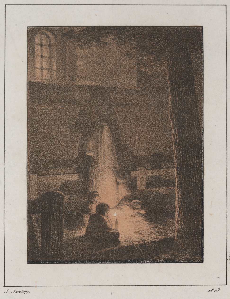 Enfants avec une bougie, 1818 - Jean Baptiste Isabey
