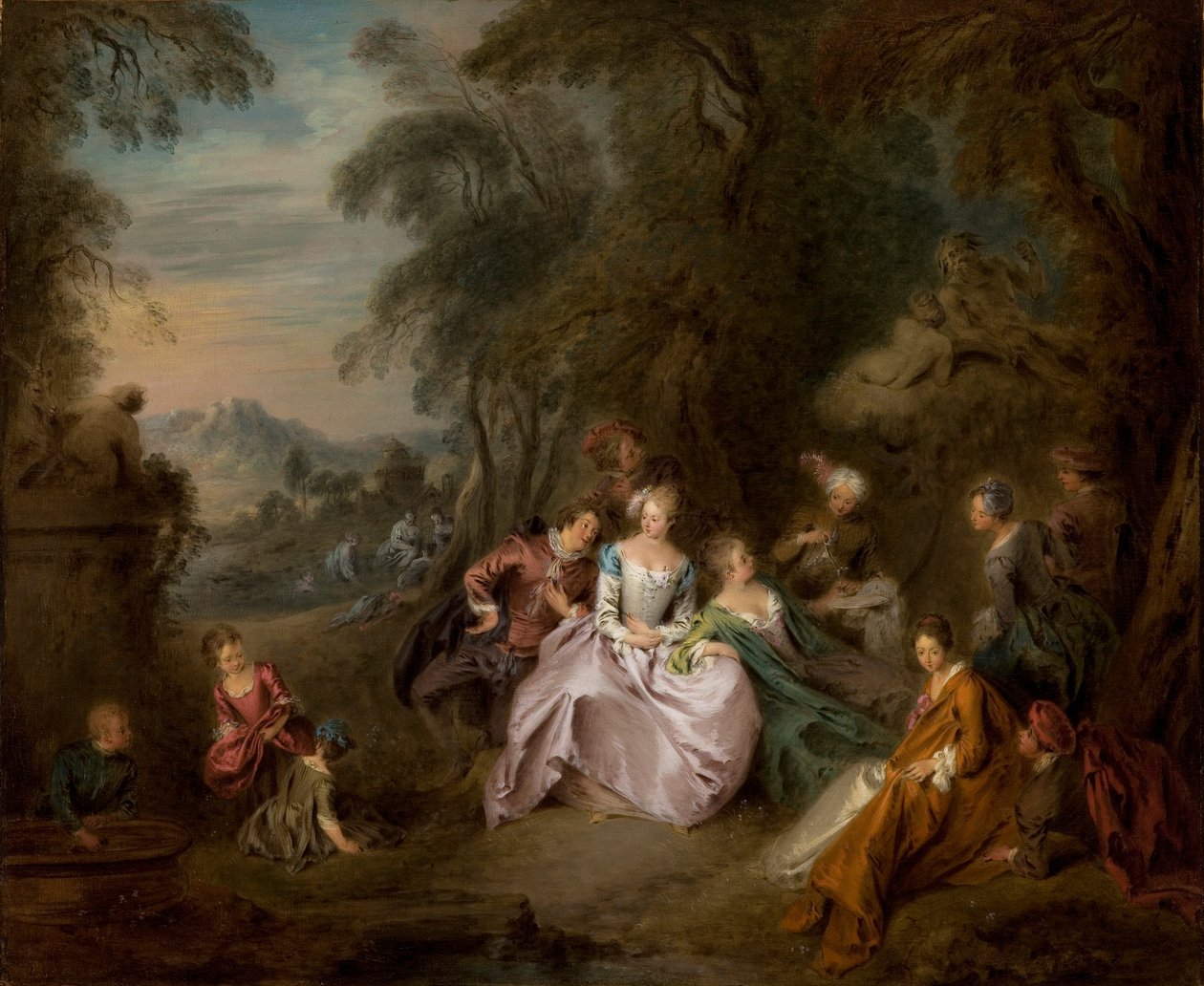 Repos dans un parc - Jean Baptiste Joseph Pater