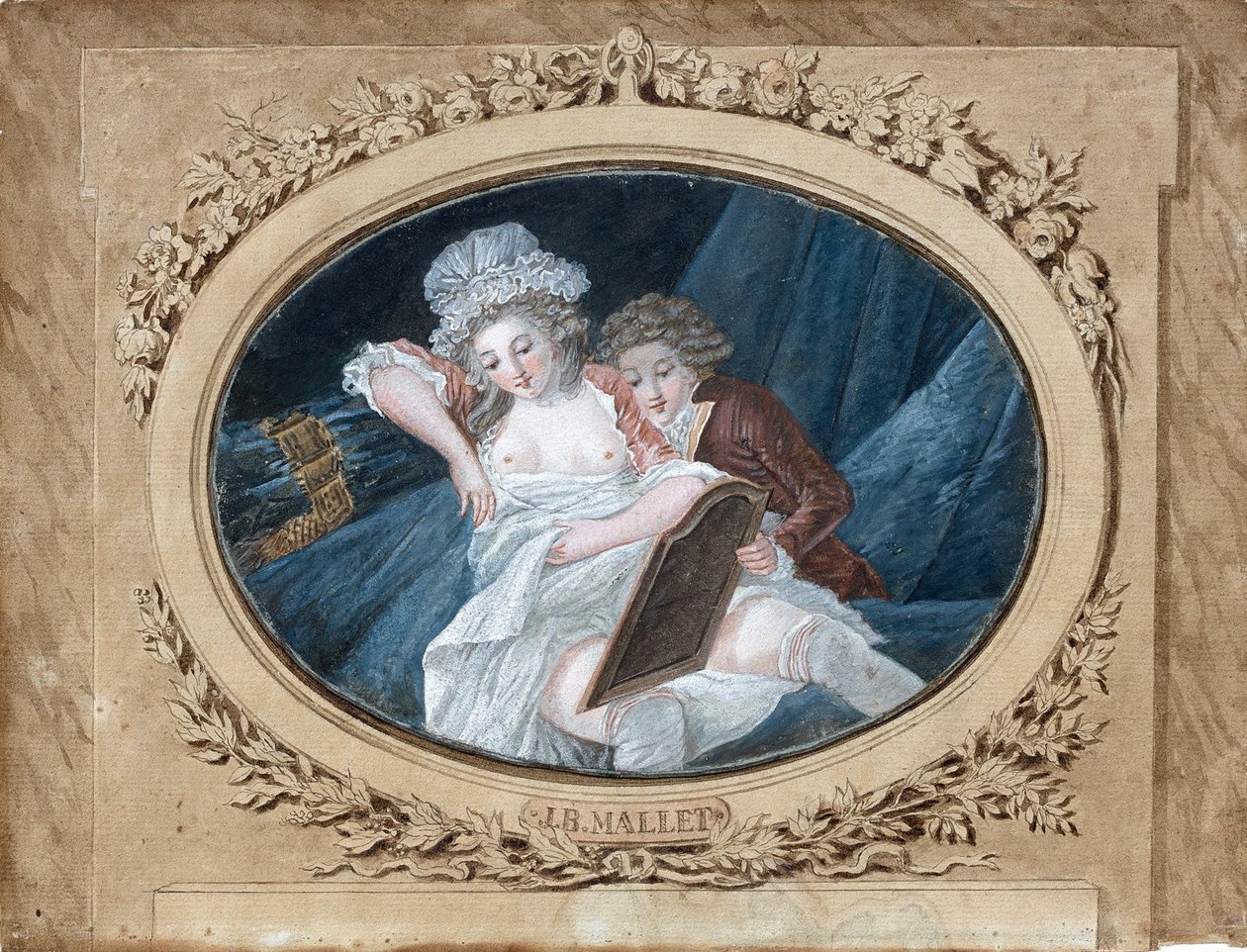 Scène de boudoir - Jean Baptiste Mallet