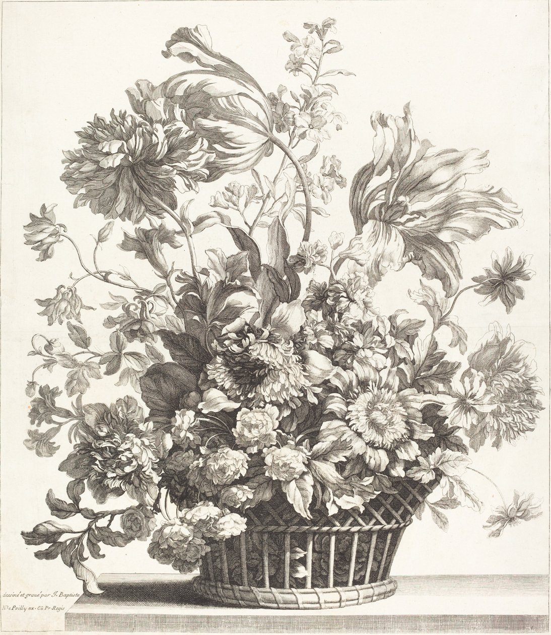 Un panier de fleurs de printemps - Jean Baptiste Monnoyer