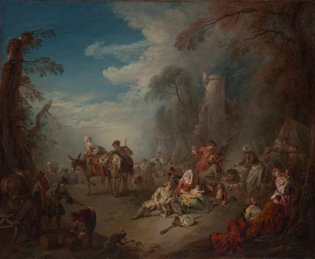 Troupes au repos, vers 1725 - Jean Baptiste Pater