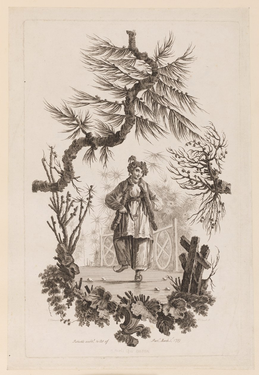 Figure sous une branche - Jean Baptiste Pillement