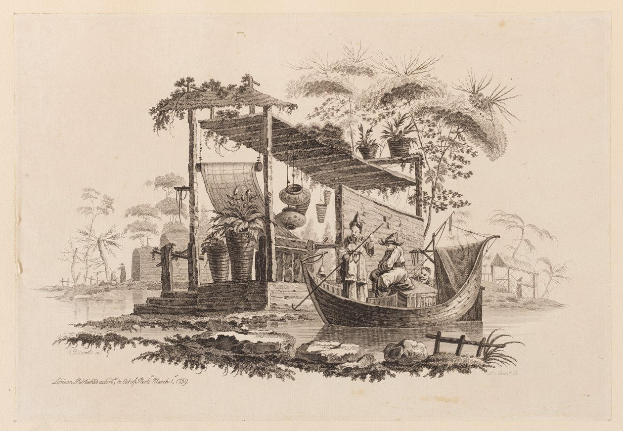 Figures dans un bateau - Jean Baptiste Pillement