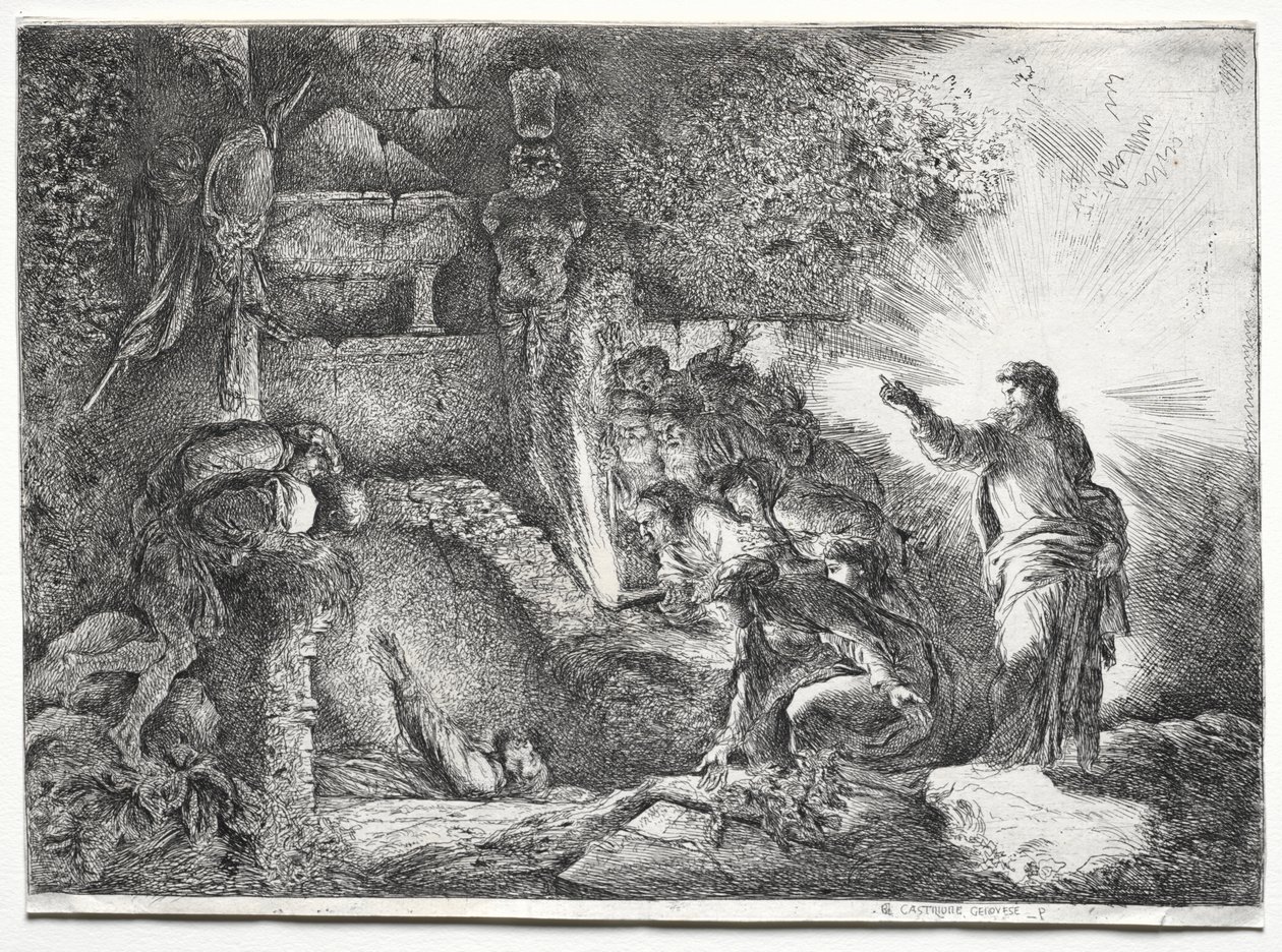 La résurrection de Lazare - Jean Baptiste Pillement
