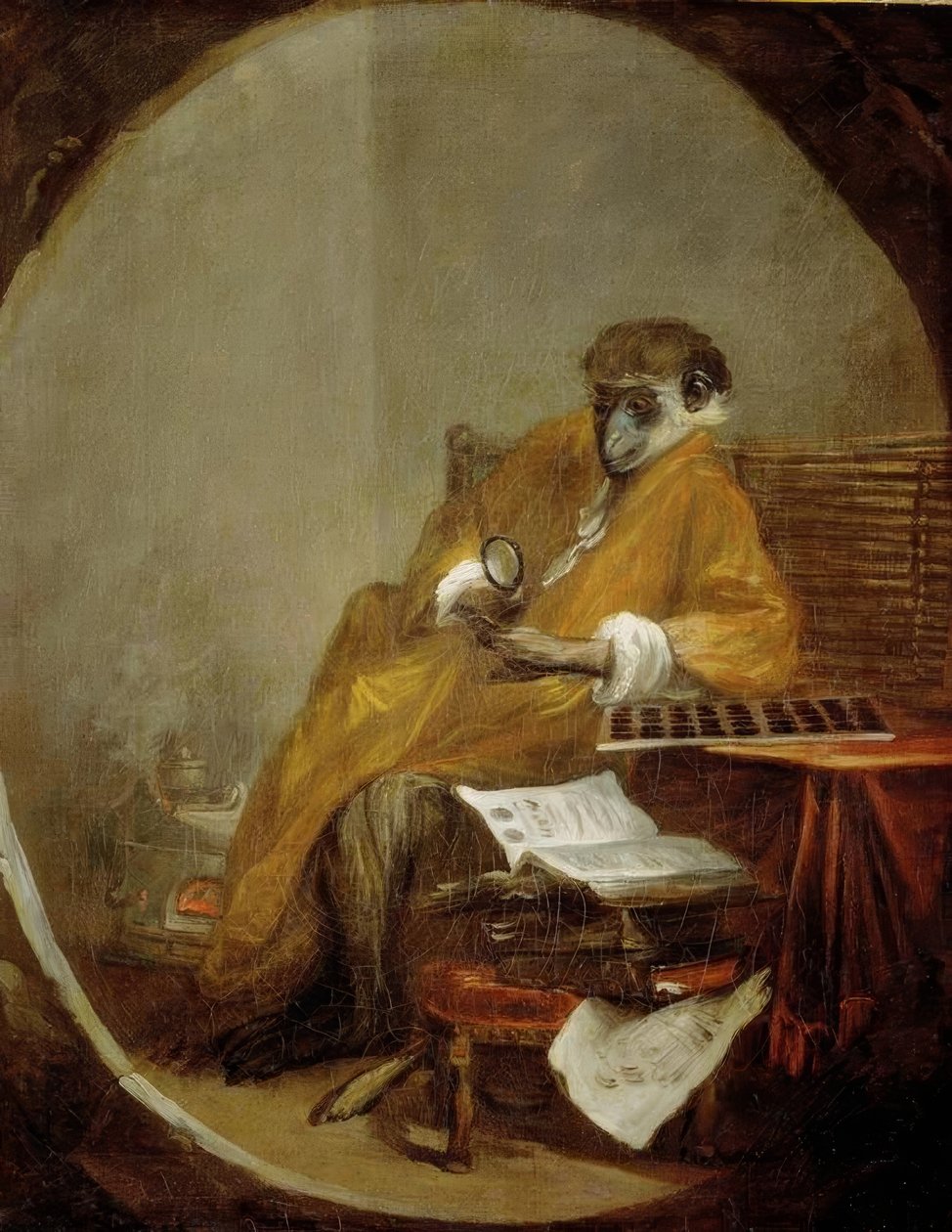 Le singe antiquaire - Jean Baptiste Simeon Chardin
