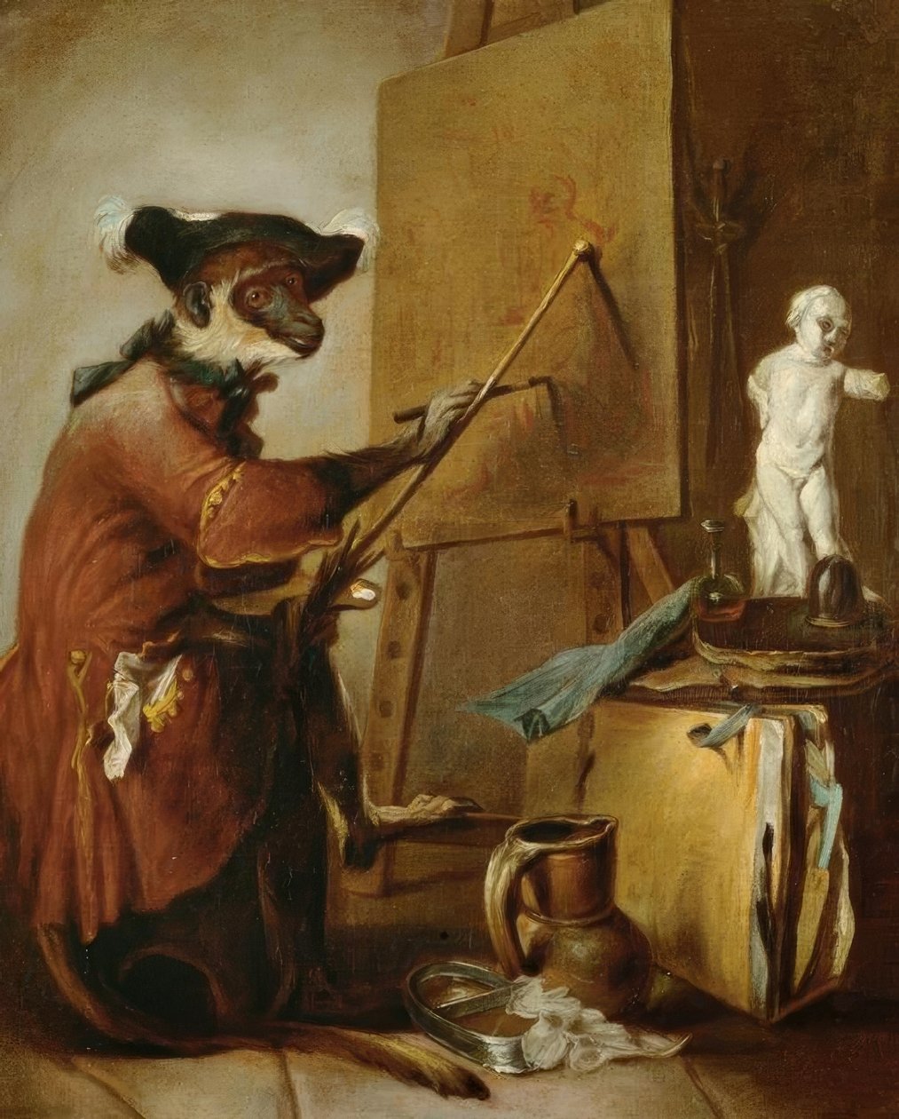 Le singe peintre - Jean Baptiste Simeon Chardin