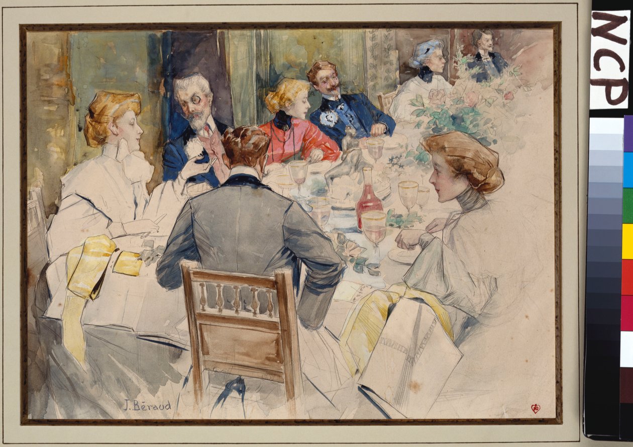 Un dîner élégant - Jean Beraud