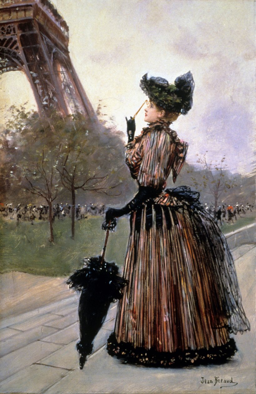 Femme devant la Tour Eiffel - Jean Beraud
