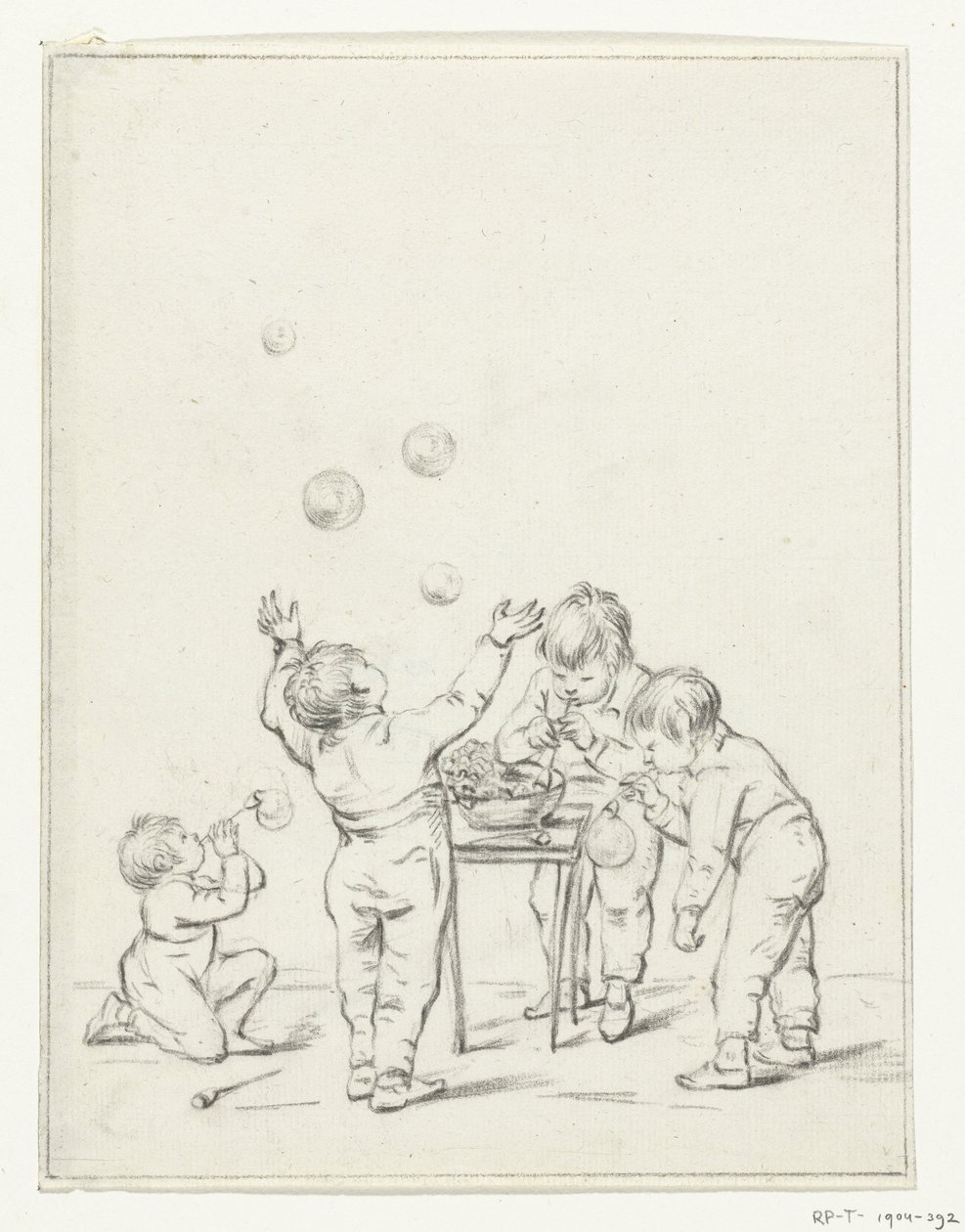 Enfants soufflant des bulles - Jean Bernard