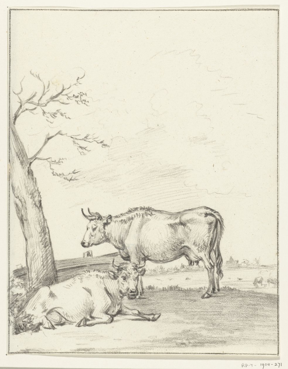 Vache debout et couchée - Jean Bernard