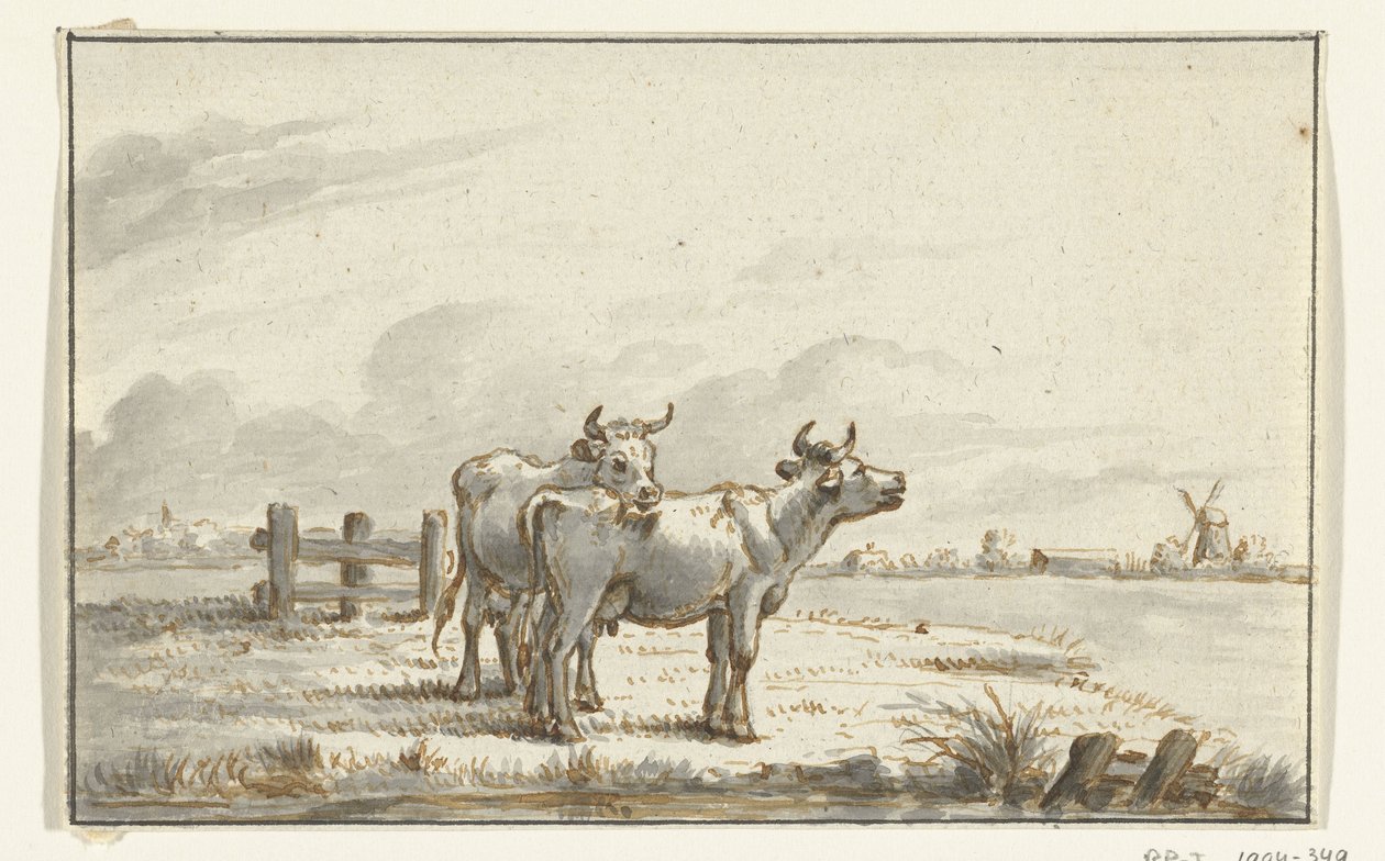 Deux vaches dans le pré - Jean Bernard
