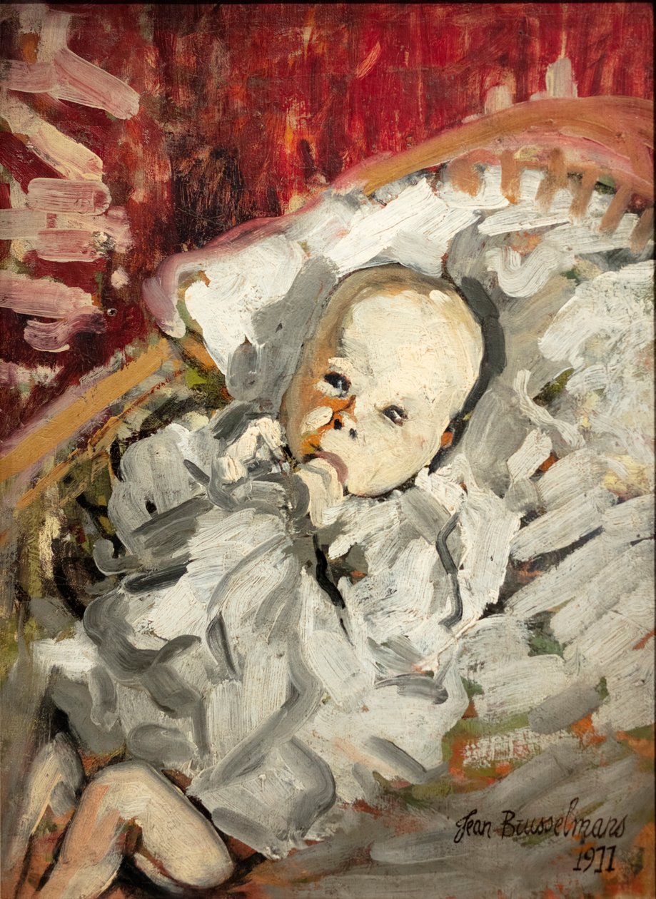 Enfant dans un berceau - Jean Brusselmans