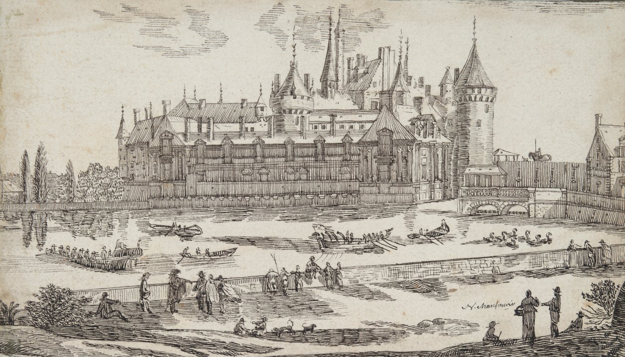 Château sur une rivière - Jean Chaufourier
