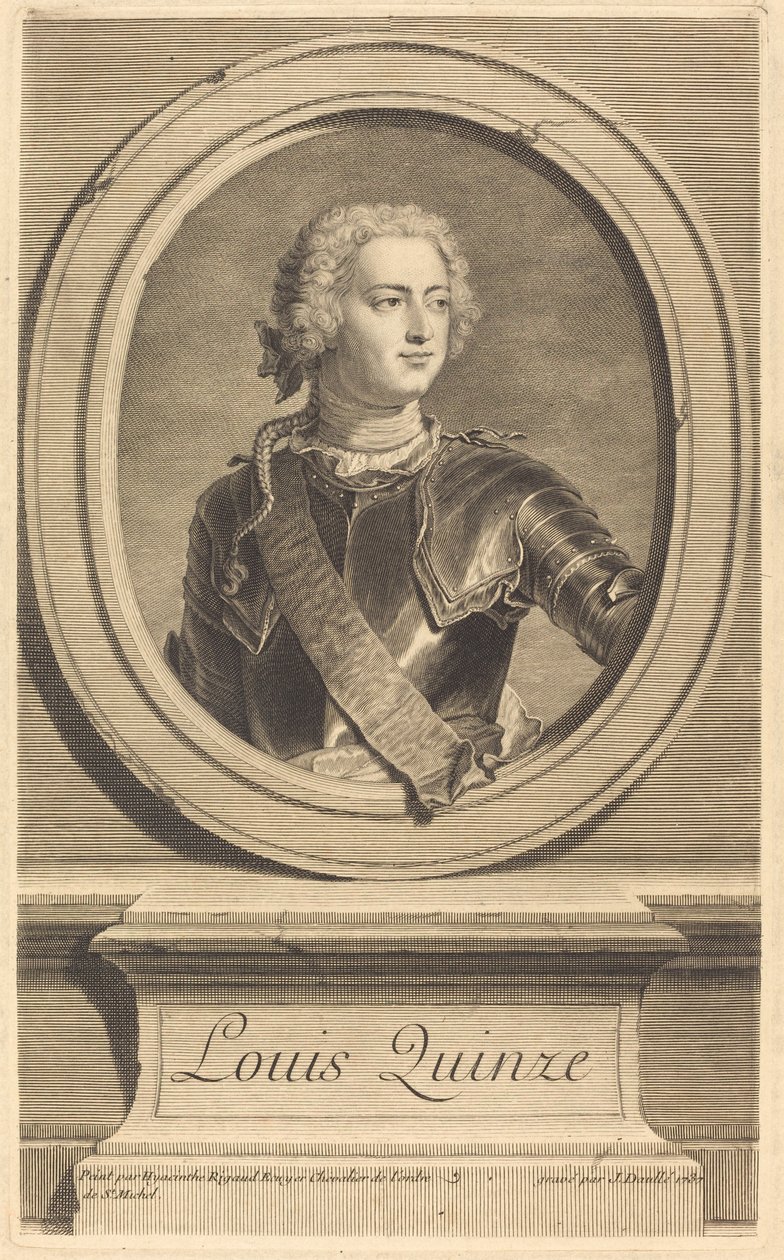 Louis XV - Jean Daullé after Hyacinthe Rigaud