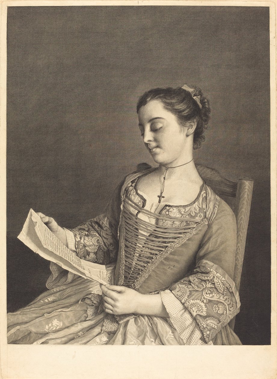 Mlle. Lavergne - Jean Daullé and Simon Francois Ravenet I after Jean Étienne Liotard