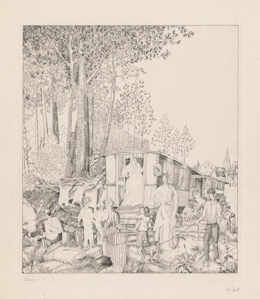 La Halte des Bohémiens - Jean Emile Laboureur