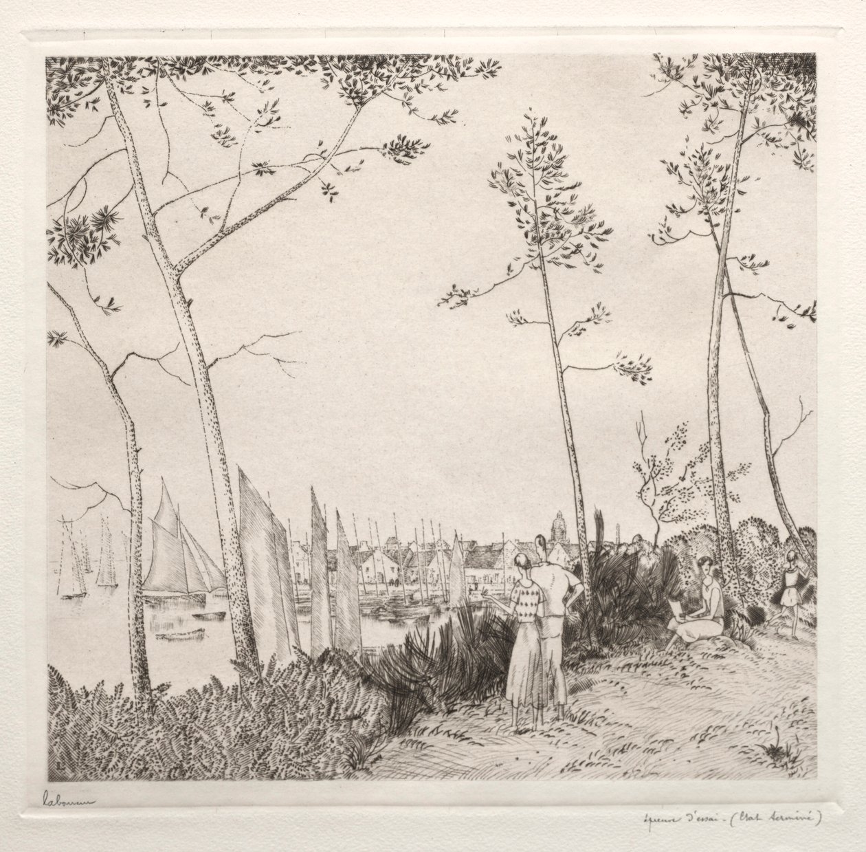La Promenade sur le Port - Jean Emile Laboureur