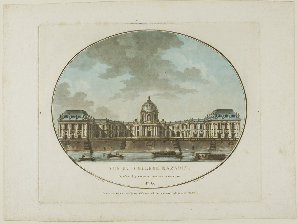 Vue du collège Mazarin - Jean Francois Janinet