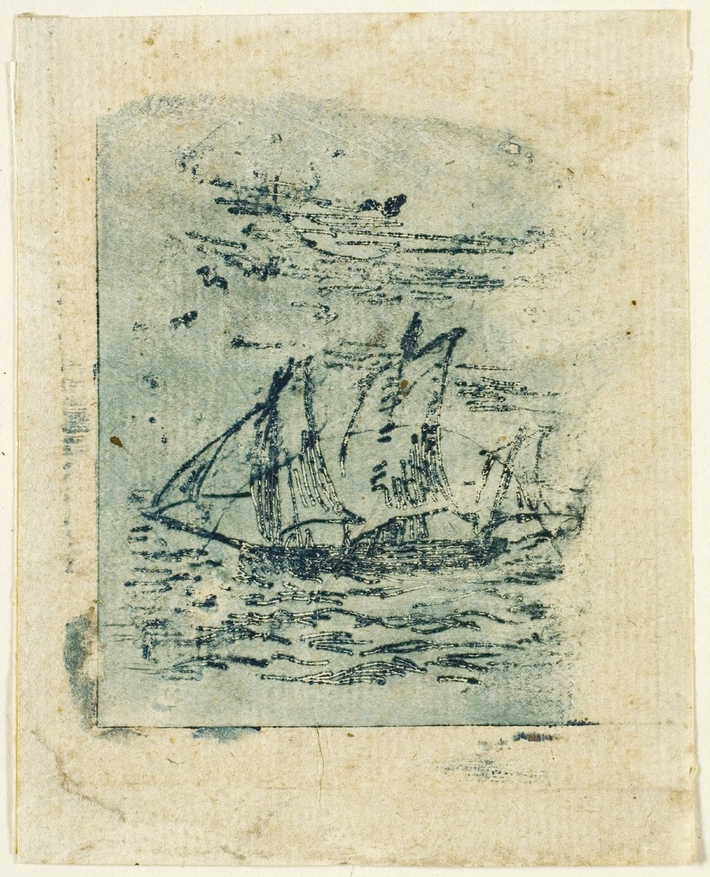 Un navire sous voile - Jean Francois Millet