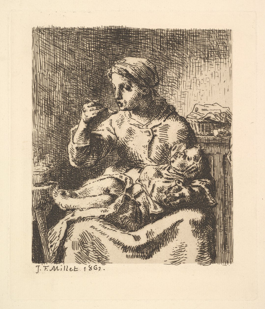 Refroidir la bouillie - Jean Francois Millet