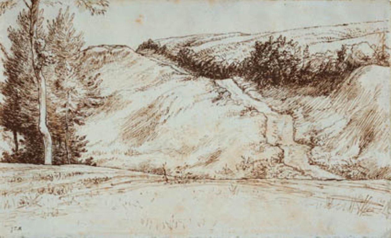 Paysage avec pente près de Vichy - Jean Francois Millet