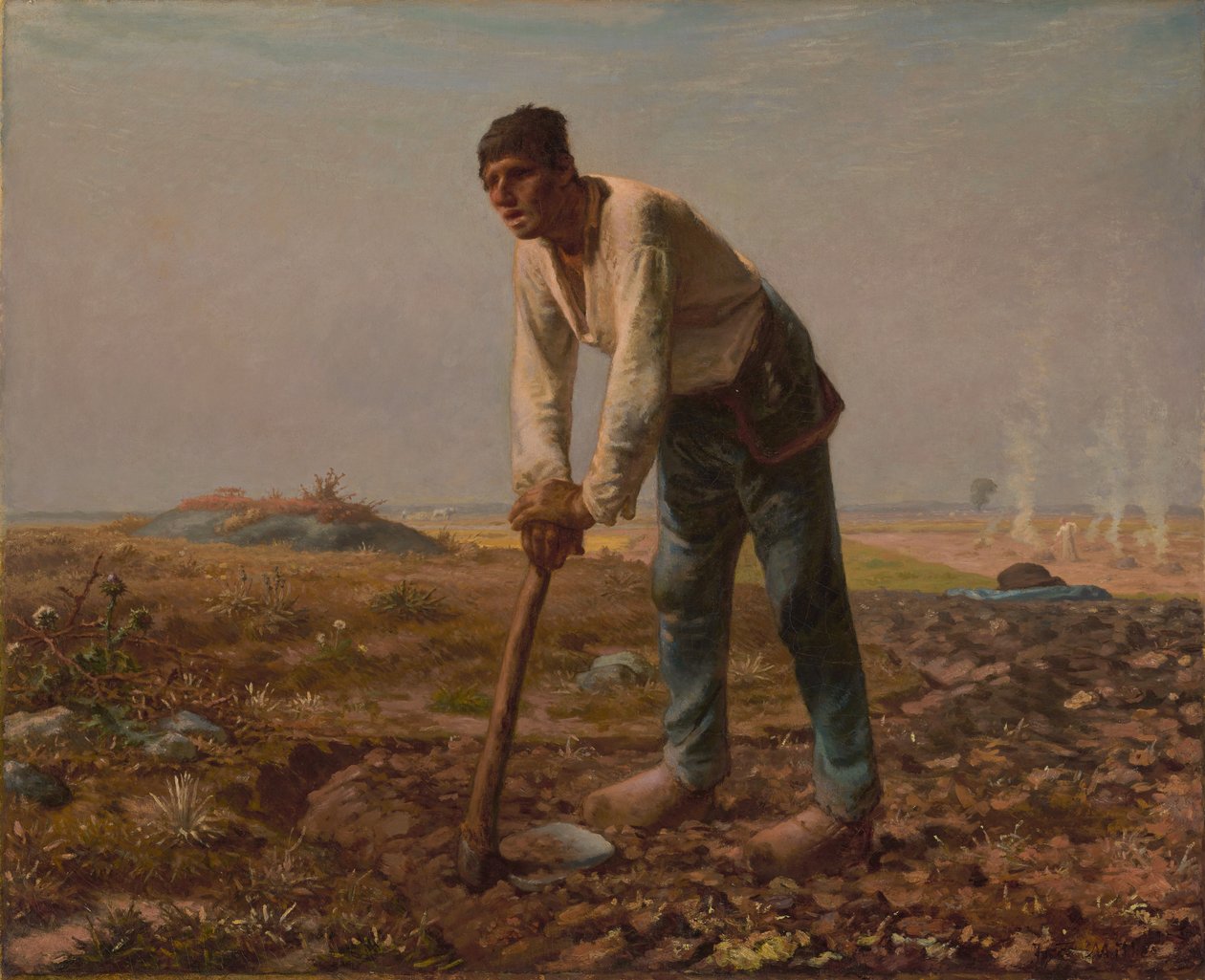 Homme avec une houe - Jean Francois Millet