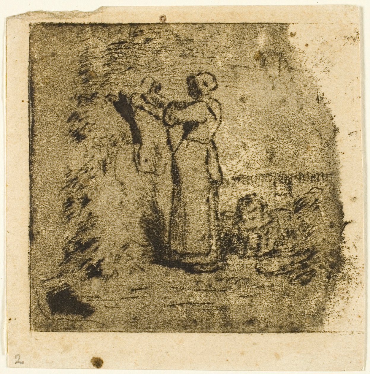 Paysanne se reposant - Jean Francois Millet