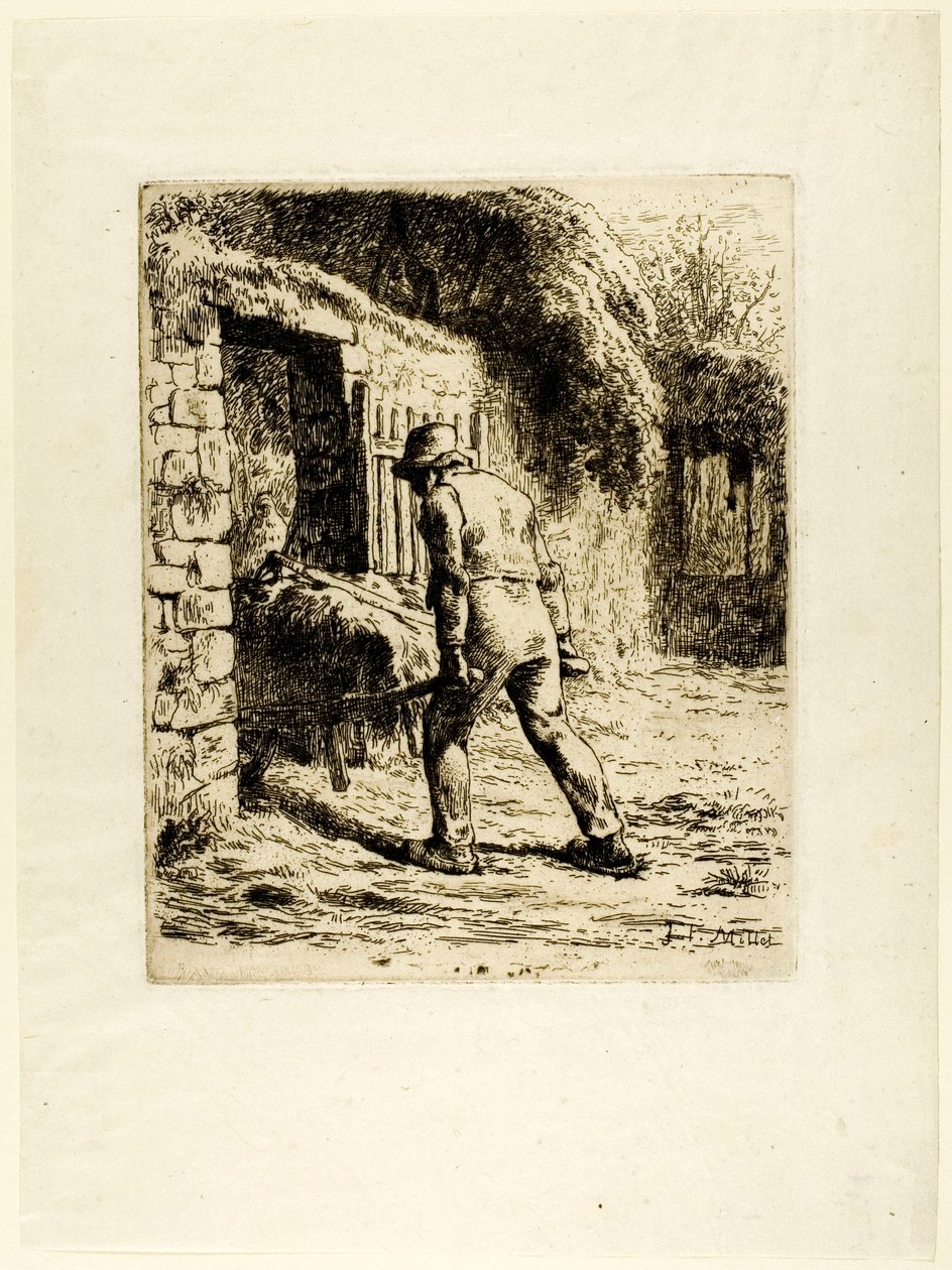 Paysanne avec une Brouette - Jean Francois Millet