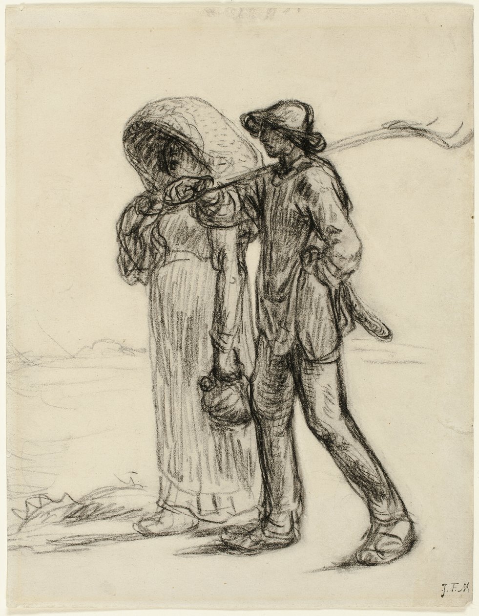 Paysans allant travailler - Jean Francois Millet