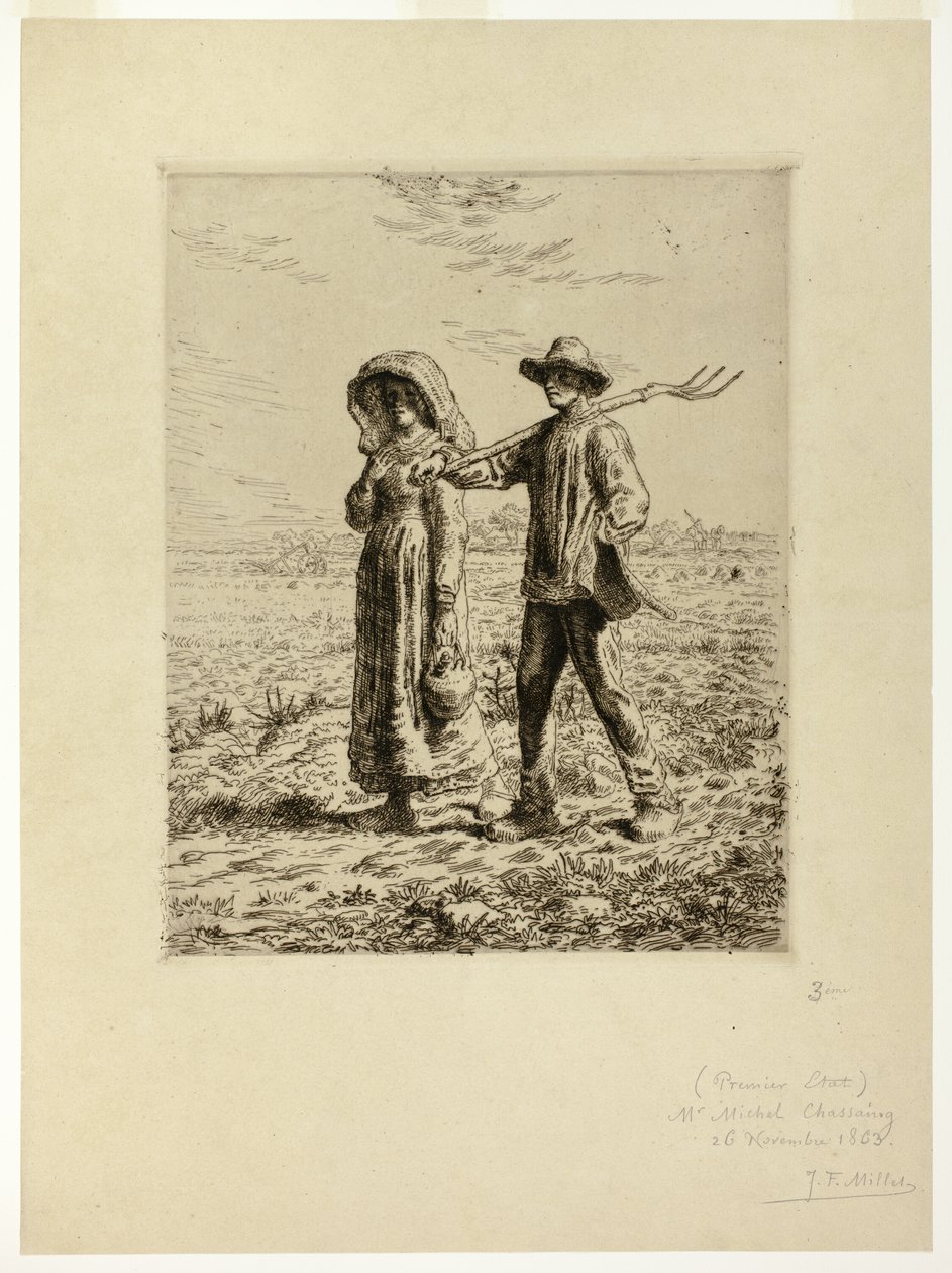 Paysans allant travailler - Jean Francois Millet